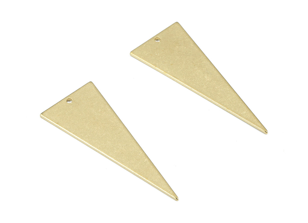 Personalized stamping blank - Brass Triangle Earring Charms - Raw Brass Triangle Pendant - Earring Findings  - 37.4x14.98x0.79mm - PP3348 - DOMEDBAZAAR