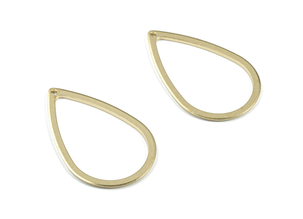 Brass Drop Ring - Raw Brass Drop Connector - Brass Drop Pendant - Earring Findings - Jewelry Supplies - 30.06x19.89x0.9mm - PP3356 - DOMEDBAZAAR