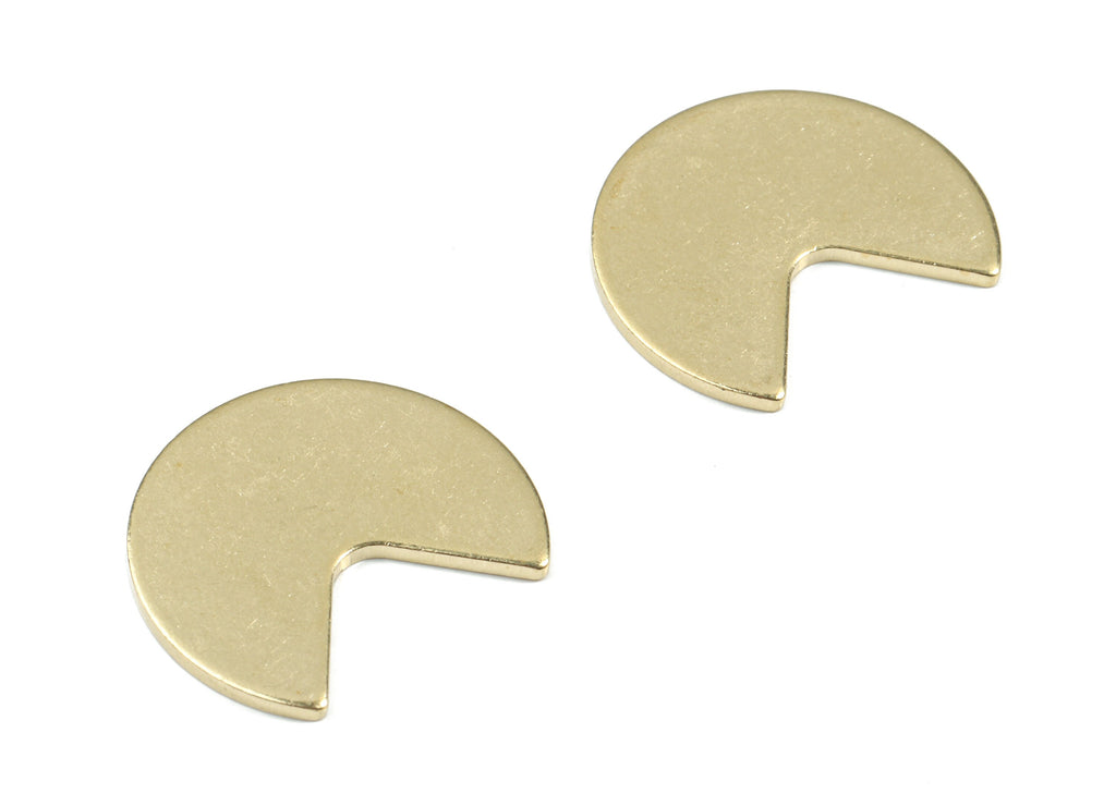 Brass Three Quarter Blank - Raw Brass Three Quarter Stamping Blank - Wallart Decoration - Jewelry Supplies - 18.01x15.47x0.98mm - PP3380 - DOMEDBAZAAR