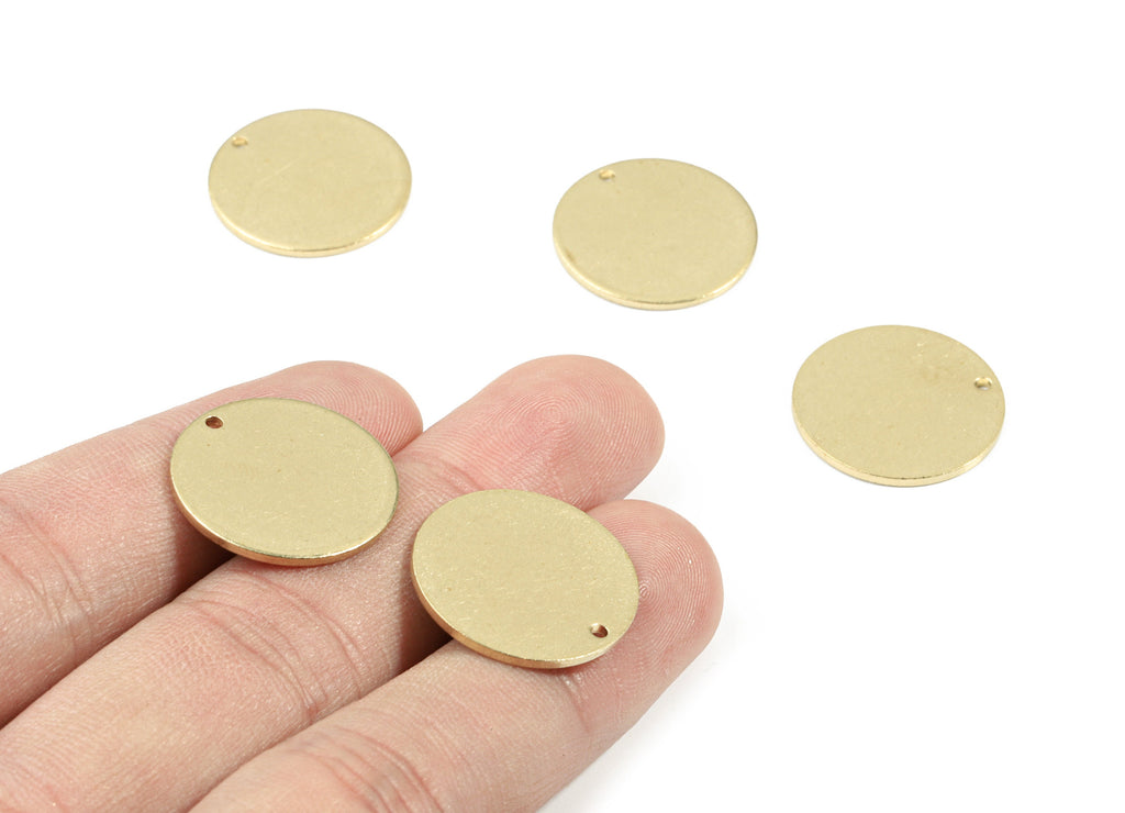 Personalized stamping blank - Brass Mini Round Earring Charms - Raw Brass Coin and Circle Pendant - 20.01x20.01x1.18mm - PP3429 - DOMEDBAZAAR