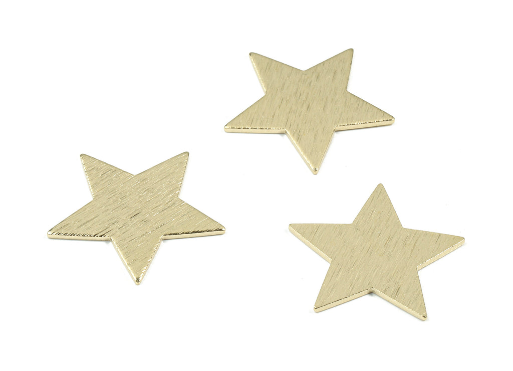 Brass Star Blank - Raw Brass Star Stamping Blank - Textured Brass Blank - Jewelry Supplies - 21.69x21.69x0.98mm - PP3482 - DOMEDBAZAAR