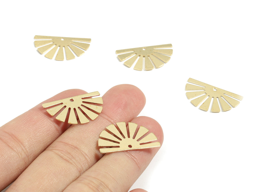 Brass Sun Charm For Earring - Raw Brass Sun Pendant - Earring Findings - Jewellery Supplies - 25x14x0.61mm - PP3528 - DOMEDBAZAAR