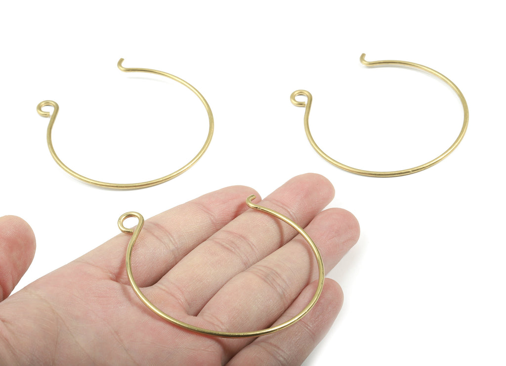 Brass Wire Bracelet - Raw Brass Bracelet - Brass Wire Bangle - Jewelry Supplies - 64x60x2mm - PP3534 - DOMEDBAZAAR