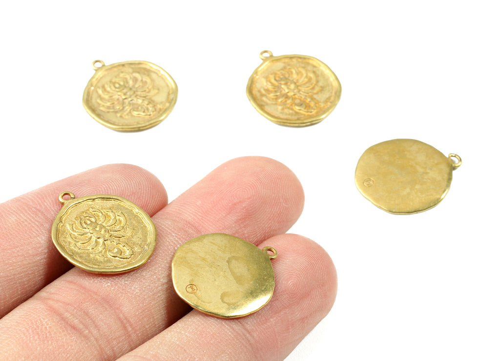 Brass Scorpio Earring Charms - Raw Brass Horoscopes Pendant - Earring Findings - Jewelry Supplies - 19.52x16.92x1.3mm - PP3063 - DOMEDBAZAAR