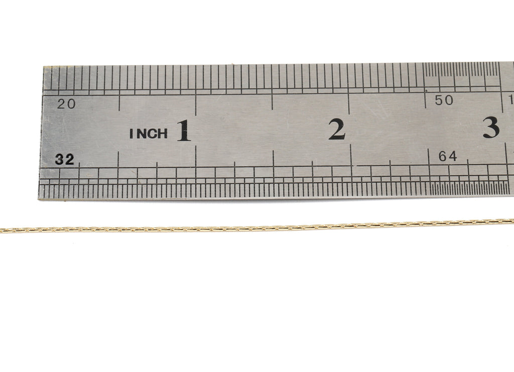 Finished Cable Chain - 20&quot; Brass Necklace Chain - 18K Real Gold Plated Brass - &quot;20.08&quot;&quot; x 0.03&quot;&quot; x 0.03&quot;&quot; - RGP2573 - DOMEDBAZAAR