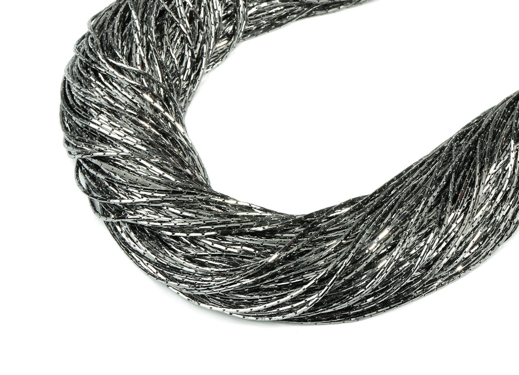 Tiny Snake Chain - Brass Chain - Gunmetal Plated -  for Necklace Bracelet Jewellery Making - 0.04&quot; - CC1050GM - DOMEDBAZAAR
