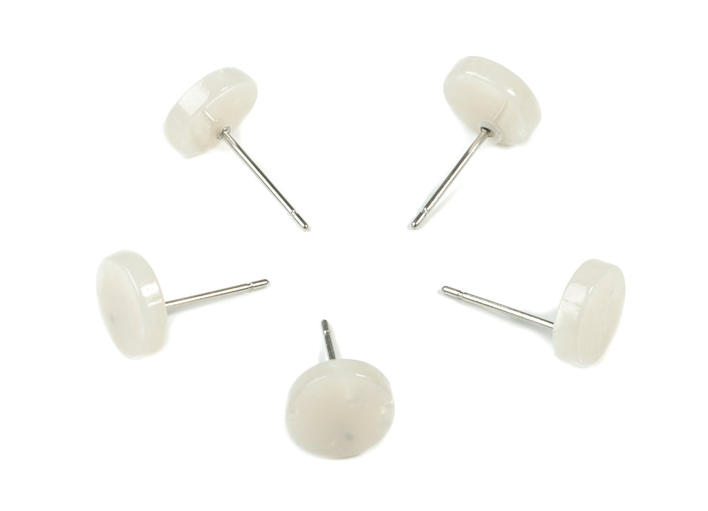 Acetate Mini Round Earring Stud - Circle Earring Post - Earring Post - Jewelry Supplies - Color Code: A12 - 8.63x8.63x2.32mm - AC1715-A12 - DOMEDBAZAAR