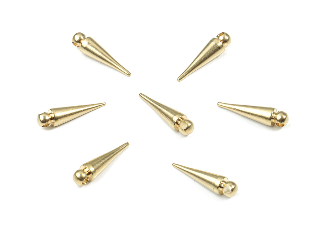 Brass Cone Charms - Raw Brass Spike - Tribal Pendants With Loop - Earring Findings - Jewelry Supplies - 15.9x3.99mm - PP3142 - DOMEDBAZAAR