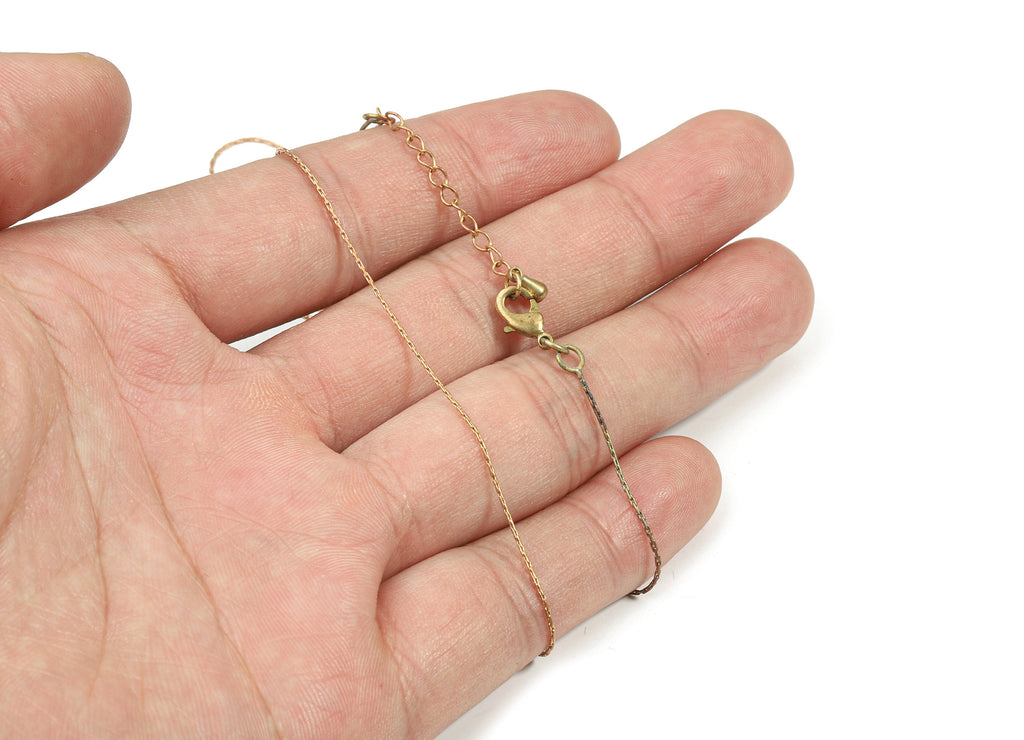 Raw Brass Finished Snake Chain - 19.6 Inch Brass Snake Chain - Necklace Chain - Jewelry Supplies - 0.7x0.7mm -PP3222 - DOMEDBAZAAR