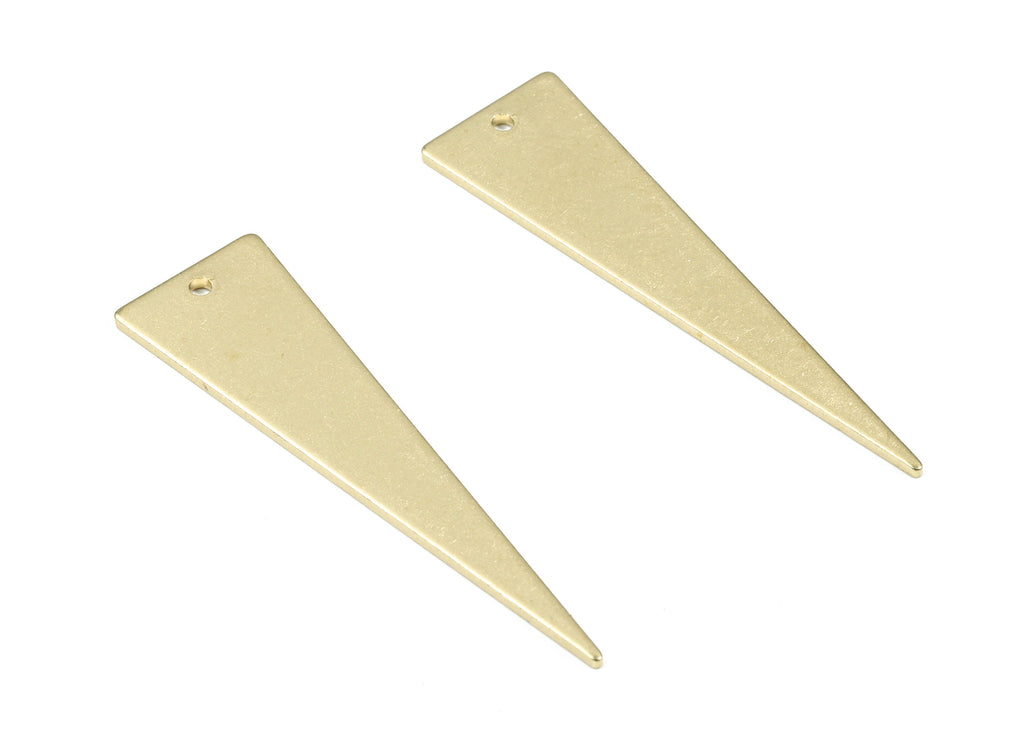 Personalized stamping blank - Brass Triangle Earring Charms - Raw Brass Triangle Pendant - Earring Findings - 50.08x13.97x1.22mm - PP3404 - DOMEDBAZAAR