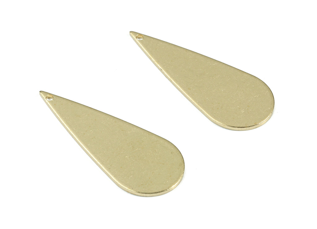 Personalized stamping blank - Brass Drop Earring Charms - Raw Brass Drop Pendant - Earring Findings - 34.14x14.08x1.01mm - PP3473 - DOMEDBAZAAR