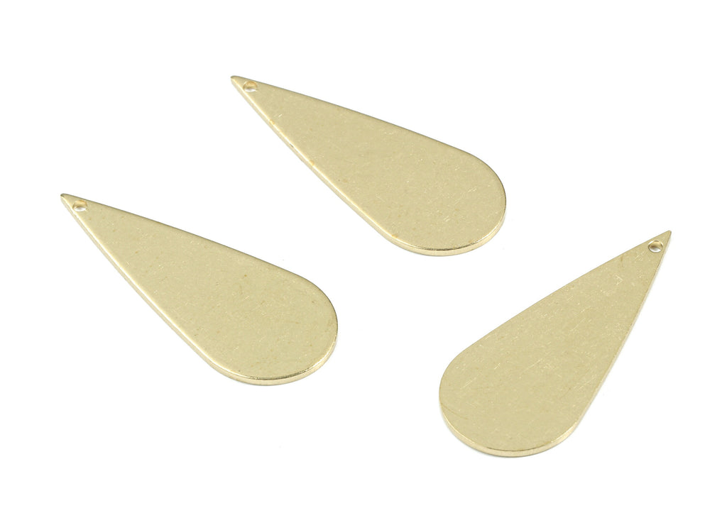 Personalized stamping blank - Brass Drop Earring Charms - Raw Brass Drop Pendant - Earring Findings - 34.14x14.08x1.01mm - PP3473 - DOMEDBAZAAR