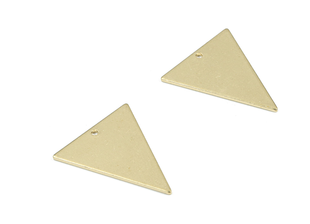 Personalized stamping blank - Brass Triangle Earring Charms - Raw Brass Triangle Pendant - Earring Findings  - 25.9x22.38x0.98mm - PP3443 - DOMEDBAZAAR