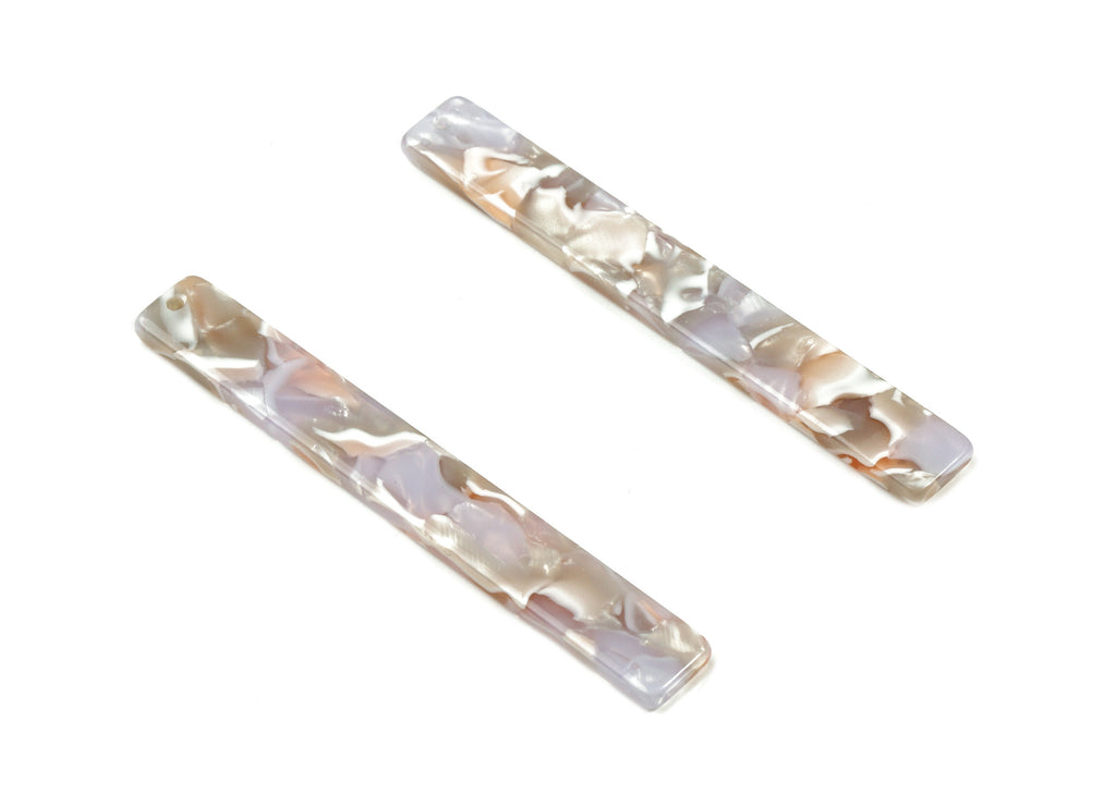 Acetate Long Stick Earring Charms - Long Rectangle Pendant - Jewelry Supplys - Color Code: A451 - 60.01x7.84x2.61mm - AC1049-A451 - DOMEDBAZAAR