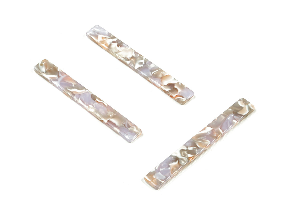 Acetate Long Stick Earring Charms - Long Rectangle Pendant - Jewelry Supplys - Color Code: A451 - 60.01x7.84x2.61mm - AC1049-A451 - DOMEDBAZAAR