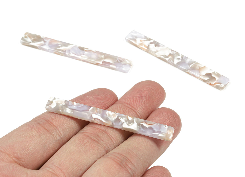 Acetate Long Stick Earring Charms - Long Rectangle Pendant - Jewelry Supplys - Color Code: A451 - 60.01x7.84x2.61mm - AC1049-A451 - DOMEDBAZAAR