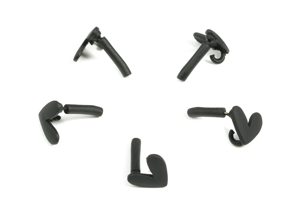 Alloy Heart Stud Earring With Loop - Zinc Alloy Heart Earring Post - Silver Stud - Matte Black Tone Plated - 11.29x9.25x1.34mm - ZZ1607 - DOMEDBAZAAR