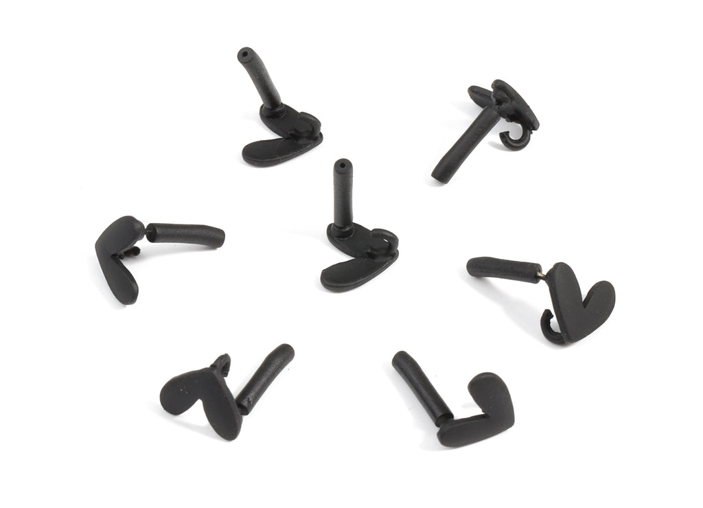 Alloy Heart Stud Earring With Loop - Zinc Alloy Heart Earring Post - Silver Stud - Matte Black Tone Plated - 11.29x9.25x1.34mm - ZZ1607 - DOMEDBAZAAR