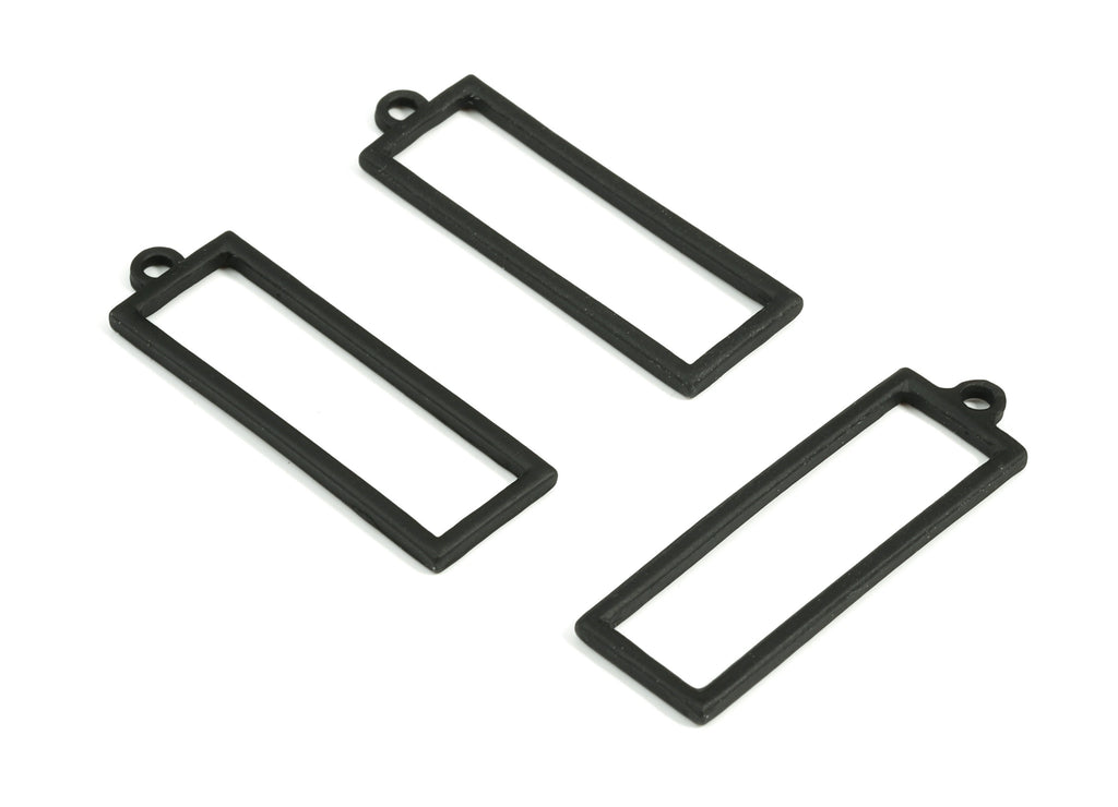 Alloy Rectangle Earring Charms - Zinc Alloy Rectangle Pendant - Matte Black Tone Plated - Jewelry Supplies - 42.15x13.61x2.29mm - ZZ1666 - DOMEDBAZAAR