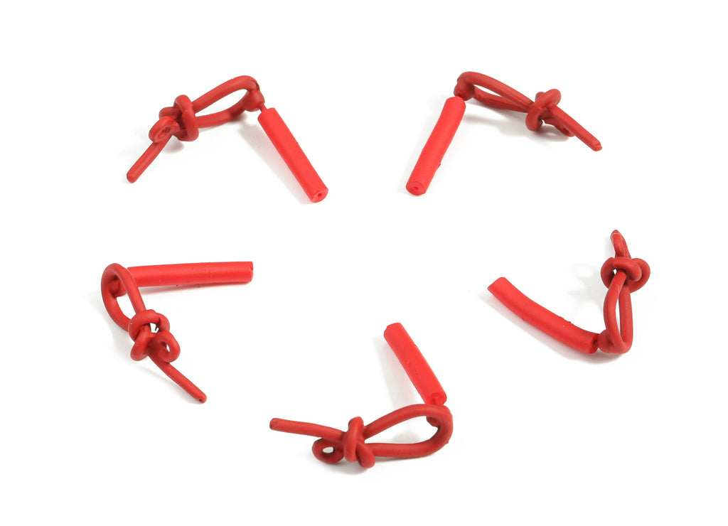 Alloy Knot Stud Earring With Loop - Zinc Alloy Node Earring Post - Silver Stud - Matte Red Tone Plated - 20.02x7.73x5.27mm - ZZ1616 - DOMEDBAZAAR