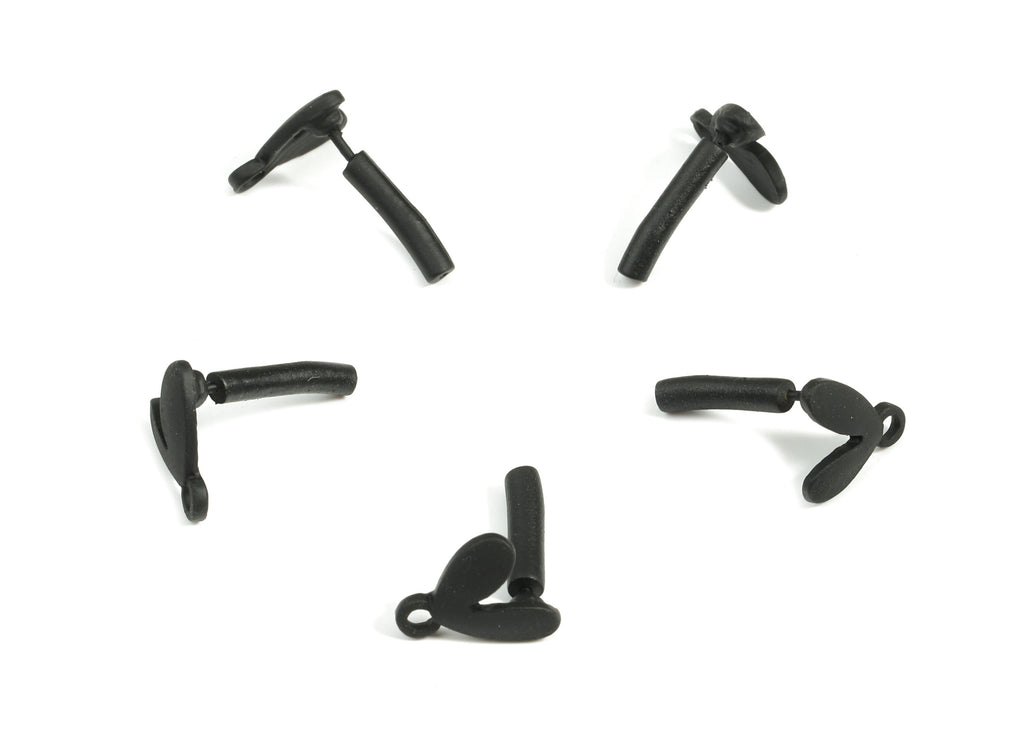 Alloy Heart Stud Earring With Loop - Zinc Alloy Heart Earring Post - Silver Stud - Matte Black Tone Plated - 10.8x9.59x1.46mm - ZZ1620 - DOMEDBAZAAR