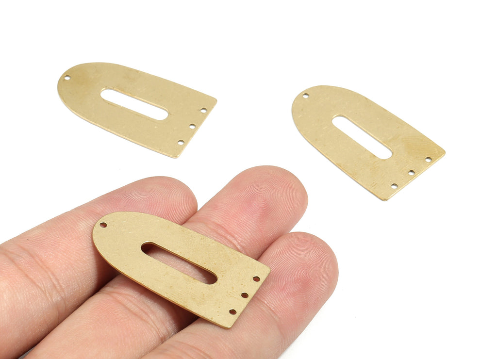 Personalized stamping blank - Brass Triangle Connector - Raw Brass Triangle Pendant   - 35.01x19.98x0.61mm - PPM1803 - DOMEDBAZAAR
