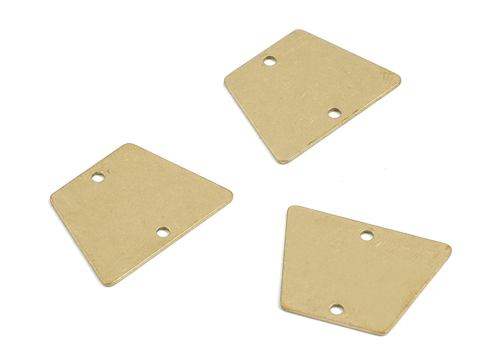 Personalized stamping blank - Brass Trapezoid Earring Connector - Raw Brass Trapezoid Pendant -  19.86x15x0.61mm - PPM1812 - DOMEDBAZAAR