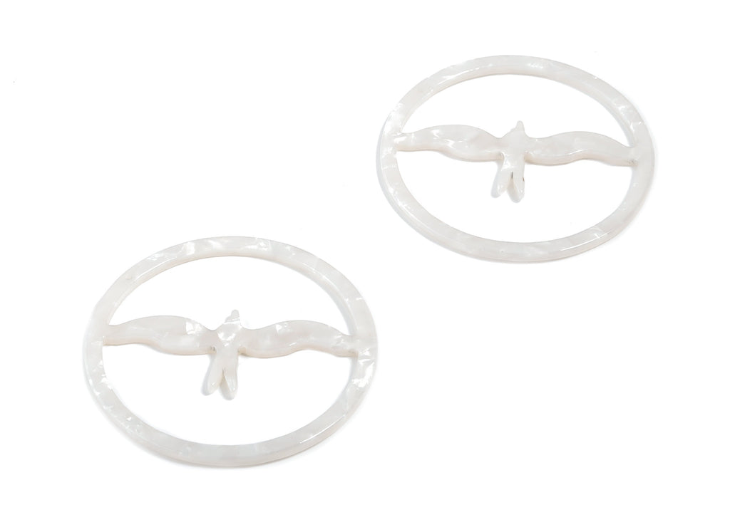 Acetate Swallow Earring Hoop - Bird Hoop Earring Charm and Pendant- Jewelry Supplies - Color Code:A12 - 50.33x50.33x2.48mm - AC1869-A12 - DOMEDBAZAAR