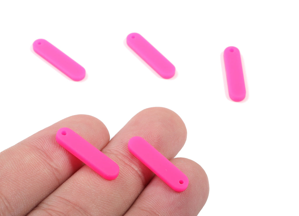 Acrylic Bar Earring Charms - Matte Mini Bar Earring - Earring Findings - Jewelry Supplies - Color Code:A472 - 20.82x5.06x2.24mm - AC1899H - DOMEDBAZAAR