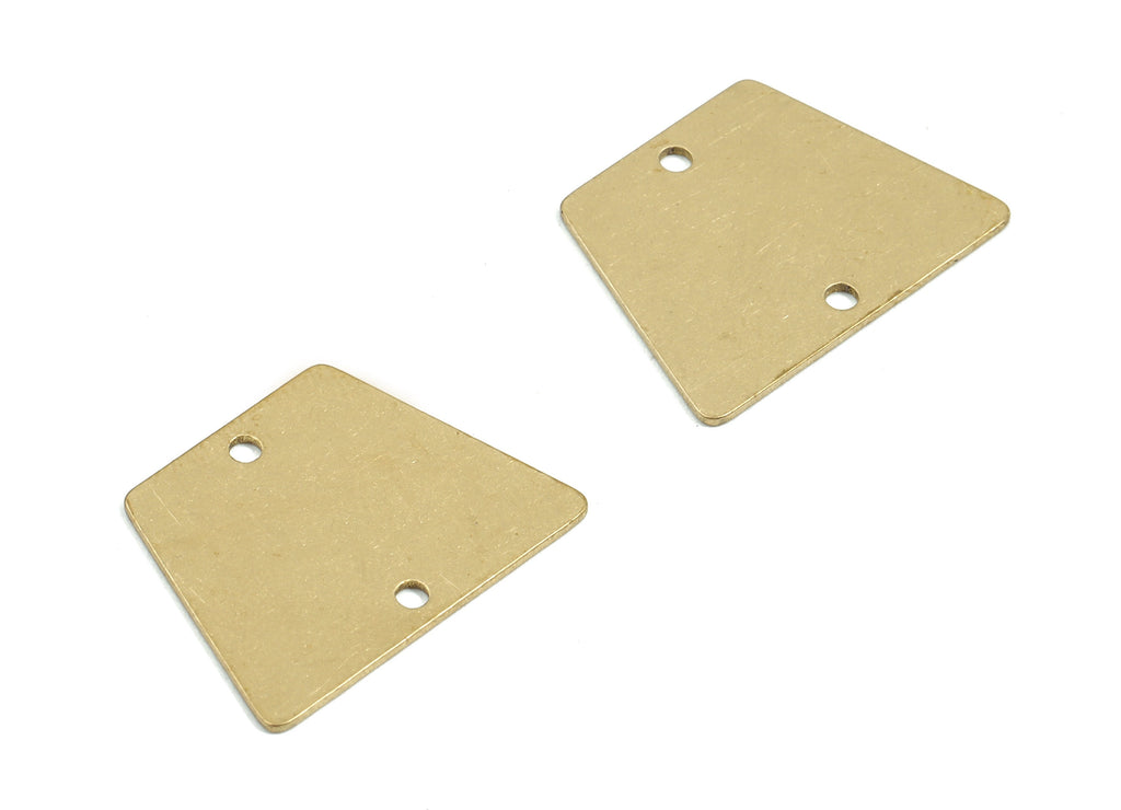 Personalized stamping blank - Brass Trapezoid Earring Connector - Raw Brass Trapezoid Pendant -  19.86x15x0.61mm - PPM1812 - DOMEDBAZAAR