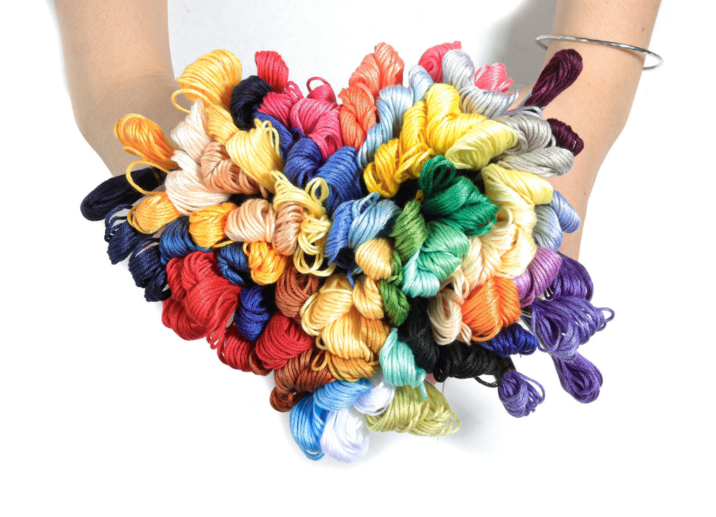 Embroidery Floss Set - 100 Skeins of 8 Meters Each - Embroidery Thread - Cross Stitch Floss - Embroidery Accessories - HM1009 - DOMEDBAZAAR