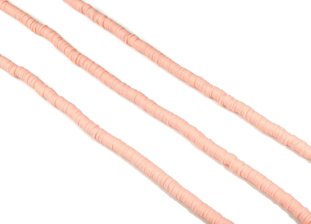 Vinyl Heishi Beads Clay Disc - 5.3mm African Colored Disc Spacer Beads - Polymer Clay Disc Beads 15.75&quot;&quot; / 1 strand-400x5x1.1mm - NS1066-P1 - DOMEDBAZAAR