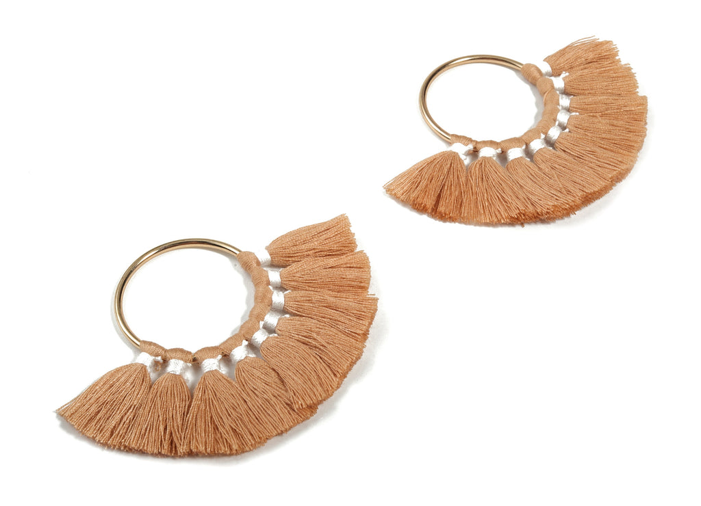 Fan Tassel Earring Charms With Ring - Tassel Earring Pendant - Fan Ring Earrings - Earring Accessories - 55.63x35.45x3.17mm - TS1150L - DOMEDBAZAAR