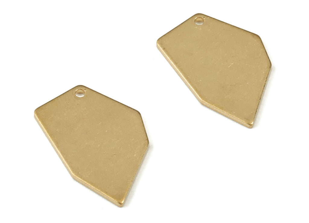 Personalized stamping blank - Brass Geometric Earring Charms - Raw Brass Geometric Pendant - Earring Findings- 23.01x14.44x1.05mm - PP3567 - DOMEDBAZAAR
