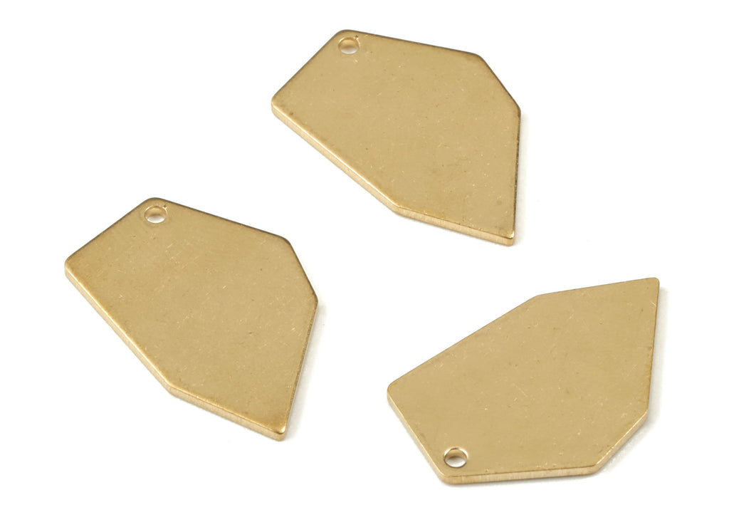 Personalized stamping blank - Brass Geometric Earring Charms - Raw Brass Geometric Pendant - Earring Findings- 23.01x14.44x1.05mm - PP3567 - DOMEDBAZAAR