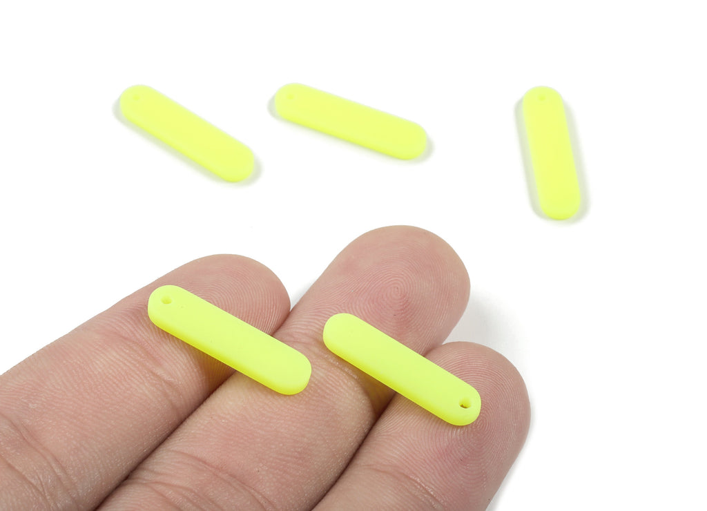 Acrylic Bar Earring Charms - Matte Mini Bar Earring - Earring Findings - Jewelry Supplies - Color Code:A470 - 20.82x5.06x2.24mm - AC1899G - DOMEDBAZAAR
