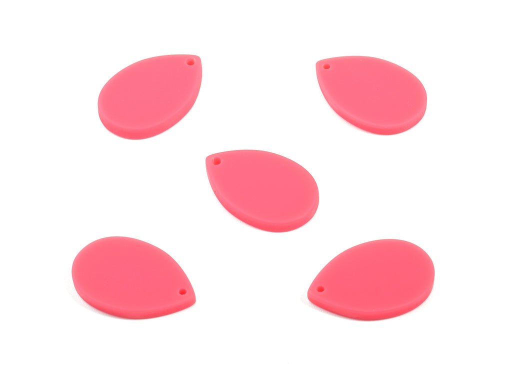 Acrylic Drop Earring Charm - Matte Tear Drop Charms - Earring Findings - Jewelry Supplies - Color Code:A477 - 18.83x12.45x2.21mm - AC1878A - DOMEDBAZAAR