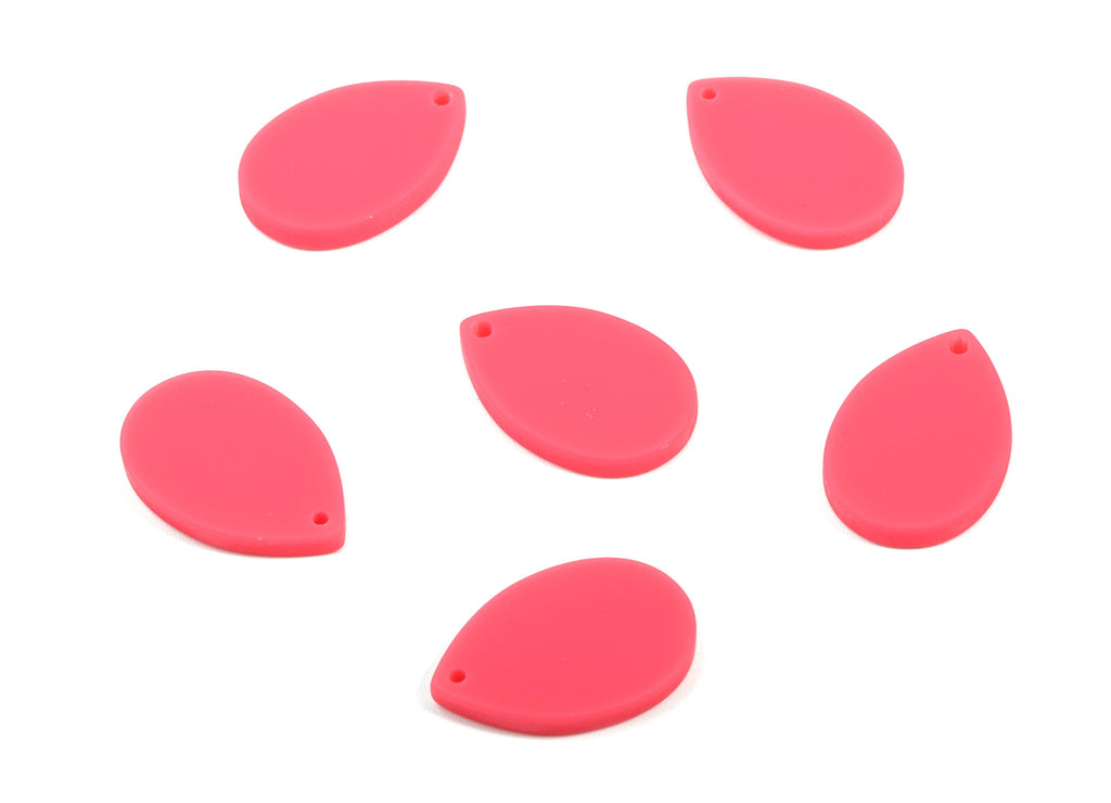 Acrylic Drop Earring Charm - Matte Tear Drop Charms - Earring Findings - Jewelry Supplies - Color Code:A477 - 18.83x12.45x2.21mm - AC1878A - DOMEDBAZAAR