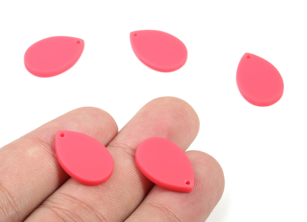 Acrylic Drop Earring Charm - Matte Tear Drop Charms - Earring Findings - Jewelry Supplies - Color Code:A477 - 18.83x12.45x2.21mm - AC1878A - DOMEDBAZAAR