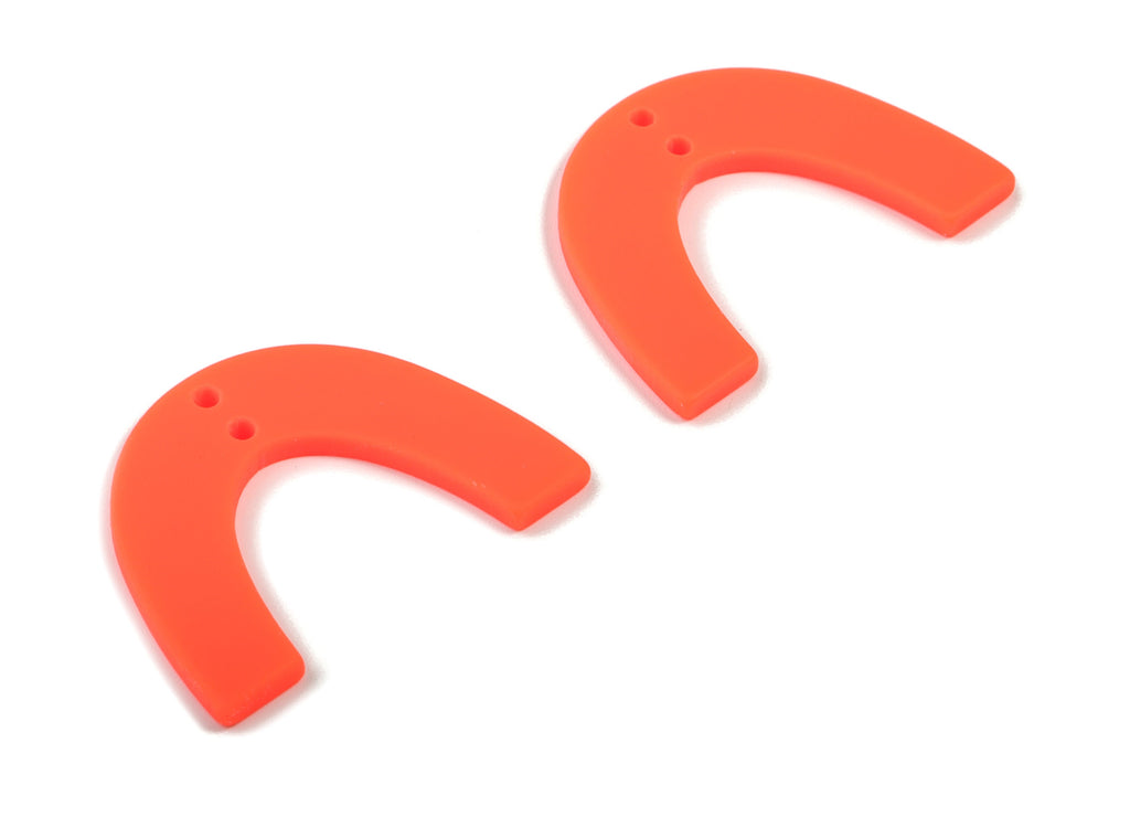 Acrylic U Earring Connector - Matte Geometric Earring Charms - 2 Holes - Jewelry Supplies - Color Code:A466 - 31.97x24.07x2.12mm - AC1885B - DOMEDBAZAAR