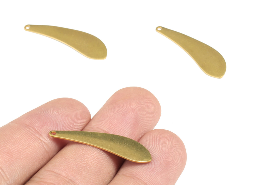 Personalized stamping blank - Brass Drop Earring Charms - Raw Brass Dorp Pendant - Earring Findings  - 31x9x0.75mm - PP3570 - DOMEDBAZAAR