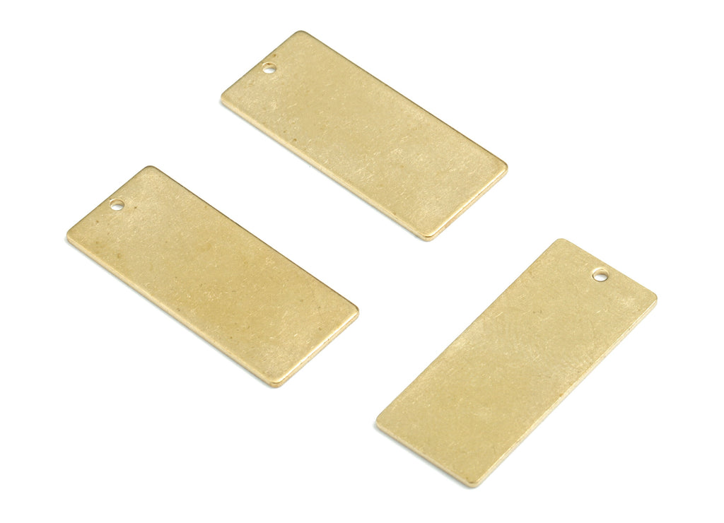 Personalized stamping blank - Brass Rectangle Charms - Rectangle Raw Brass Pendant - Brass Earring Findings - 26,4x11,42x0,8mm - PP1896 - DOMEDBAZAAR