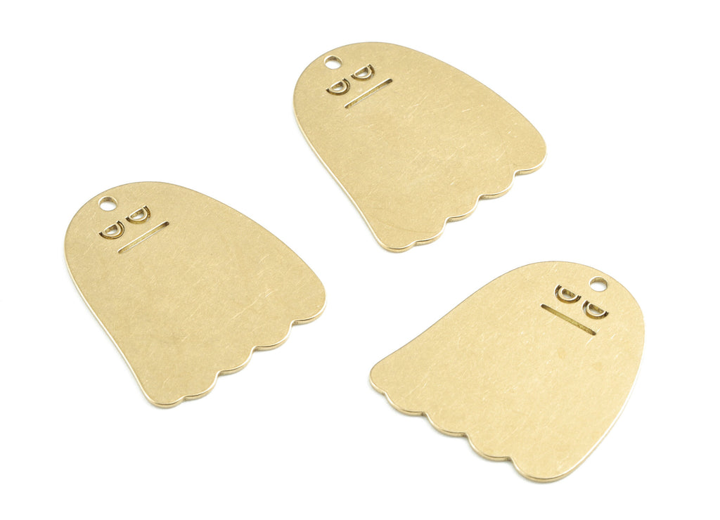 Personalized stamping blank - Brass Ghost Earring Charms - Raw Brass Ghost Pendant - Earrings Finding  - 25x201x0.62mm - PPM3162 - DOMEDBAZAAR
