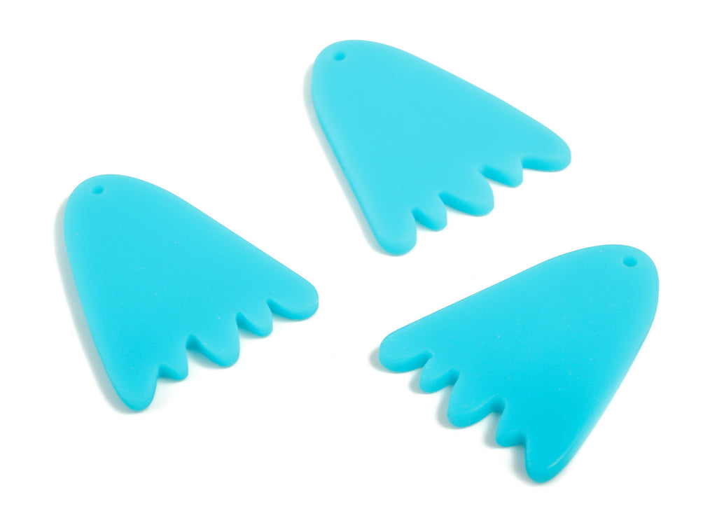 Acrylic Mountain Earring Charms - Blue Mountain Pendant - Jewelry Supplies - Color Code:A497 - 29.39x22.91x2.25mm - AC2026-A497 - DOMEDBAZAAR