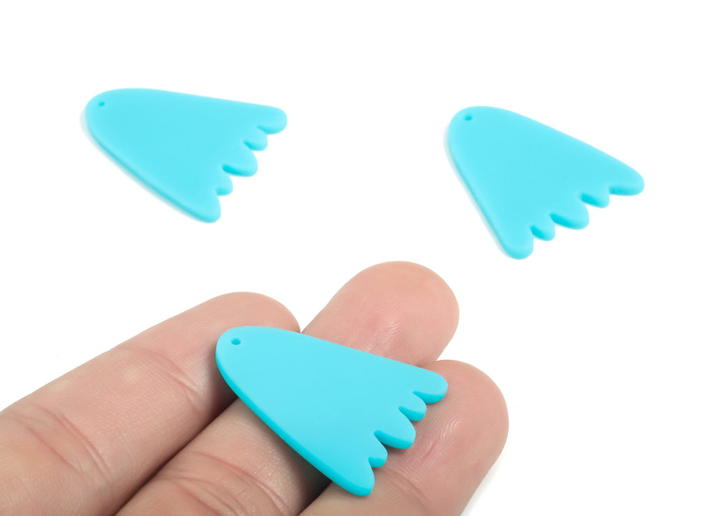 Acrylic Mountain Earring Charms - Blue Mountain Pendant - Jewelry Supplies - Color Code:A497 - 29.39x22.91x2.25mm - AC2026-A497 - DOMEDBAZAAR