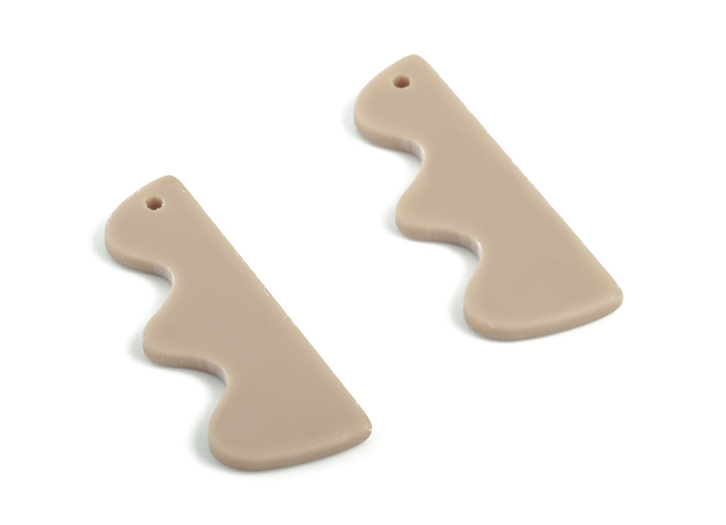 Acrylic Hills Earring Charms - Brown Hills Pendant - Earring Findings - Jewelry Supplies - Color Code:A498 - 30x11.56x2.42mm - AC2027-A498 - DOMEDBAZAAR