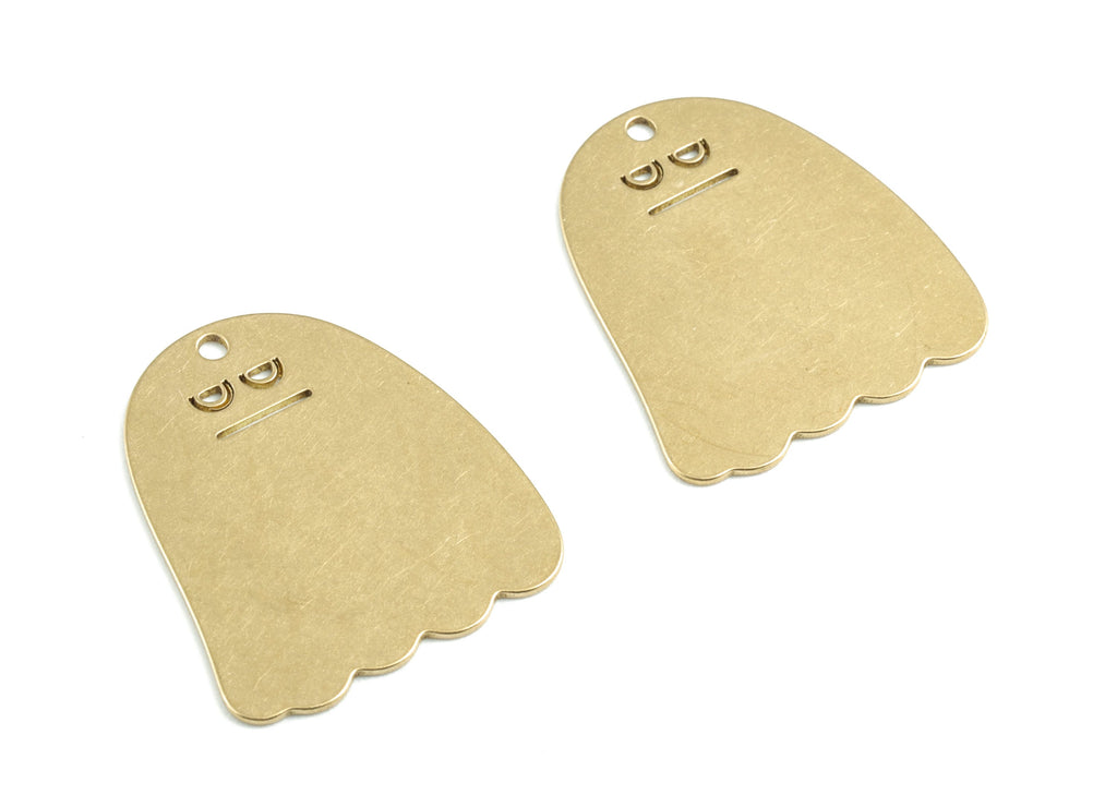Personalized stamping blank - Brass Ghost Earring Charms - Raw Brass Ghost Pendant - Earrings Finding  - 25x201x0.62mm - PPM3162 - DOMEDBAZAAR