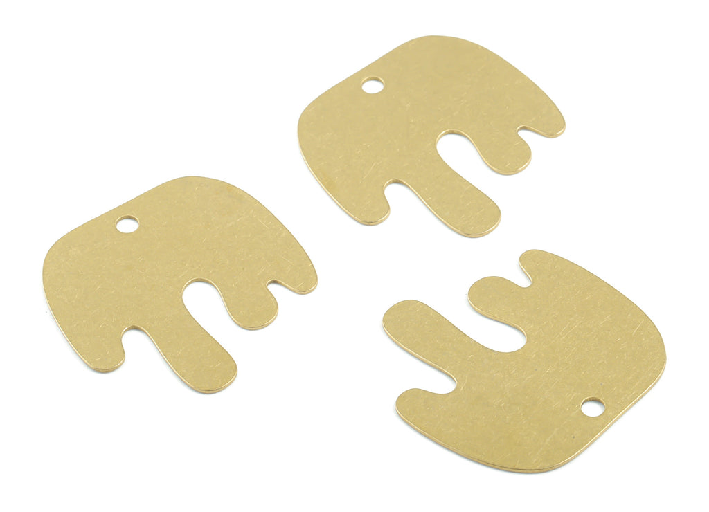 Personalized stamping blank - Brass Fluid Earring Charms - Raw Brass Fluis Pendant - Earrings Finding -  26.69x29.61x0.59mm - PPM3418 - DOMEDBAZAAR