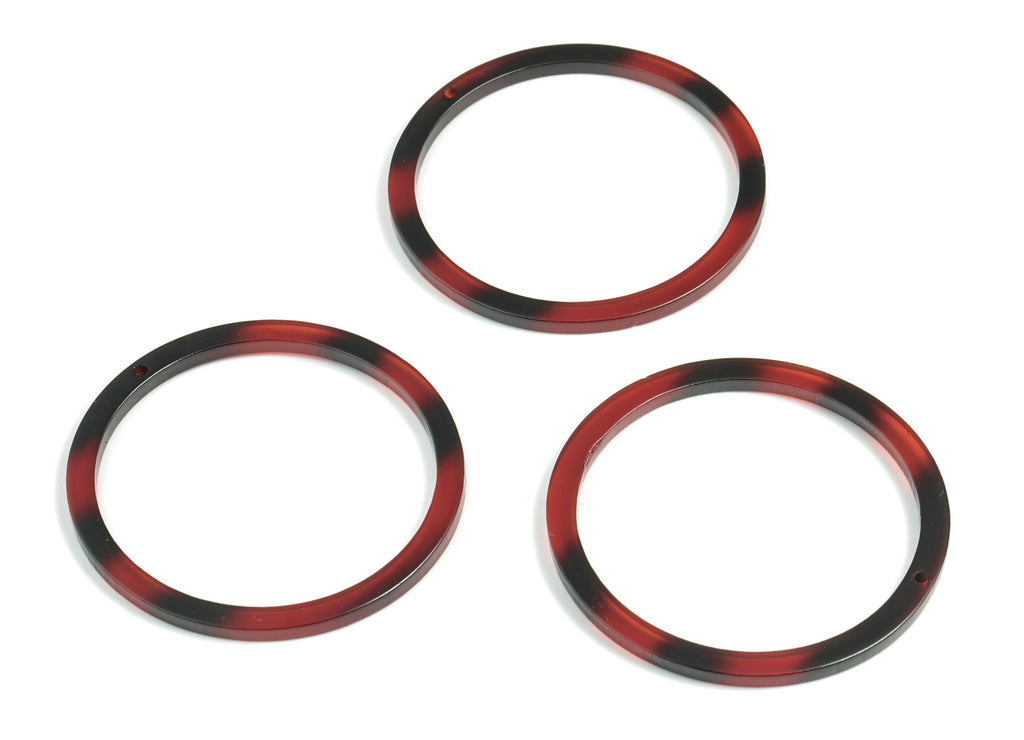 Acetate Earring Hoop - Circle Earrings Charms and Pendant - Jewelry Supplies - Color Code: A288 - 44.38x44.38x2.55mm - AC1126-A288 - DOMEDBAZAAR