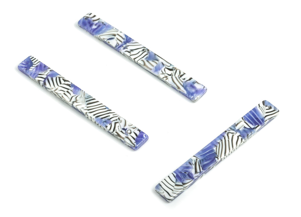 Acetate Stick Charms - Bar Earrings and Pendant - Earring Findings - Jewelry Supplys - Color Code: A517 - 59.7x7.8x2.5mm - AC1049-A517 - DOMEDBAZAAR